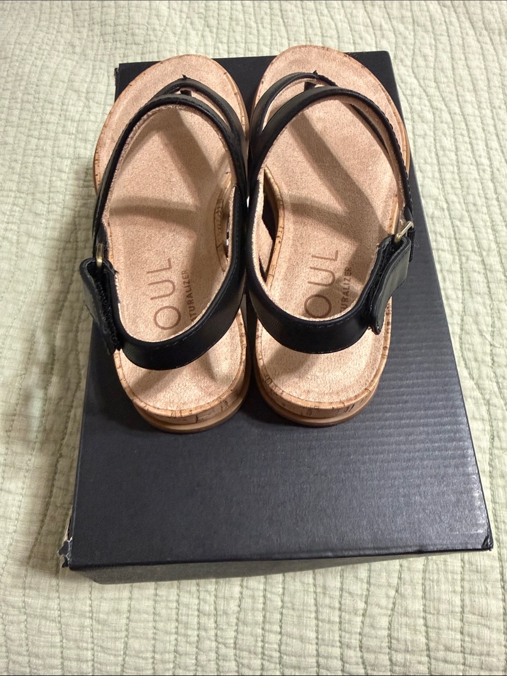 NWT Naturalizer Black Thong Sandals with Ankle Strap - Picture 3 of 4